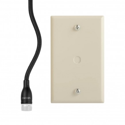 MX202BP/N - Miniaturowy mikrofon pojemnościowy, czarny, 10m kabel, przedwzmacniacz na płytce, bez...SHURE